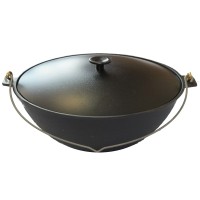 Котёл Камская посуда литой, чугунный, с дужкой и алюминиевой крышкой, 28 см, 5 л