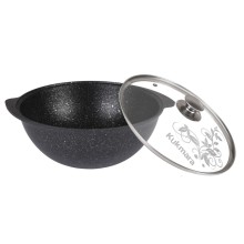 Казан для плова Kukmara КМТ47а с крышкой, 4,5 л (темный мрамор) Казан для плова Kukmara КМТ47а с крышкой, 4,5 л (темный мрамор)