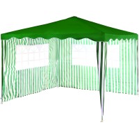 Тент садовый GREEN GLADE с двумя боковыми стенками 9 кв.м зеленый 1023