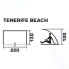 Тент пляжный JUNGLE CAMP Tenerife Beach, желтый, оранжевый, 270 х 120 х 120 см
