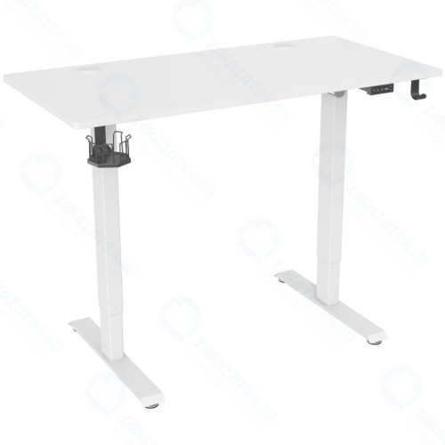 Стол компьютерный Cactus CS-ED-WWT столешница МДФ белый каркас белый
