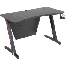 Стол геймерский Cactus CS-GTZ-BKRD-CARBON столешница МДФ карбон каркас черный