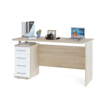 Стол компьютерный КСТ-105.1 Дуб сонома/Белый
