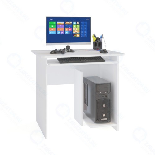 Стол компьютерный КСТ-21.1 Белый правый