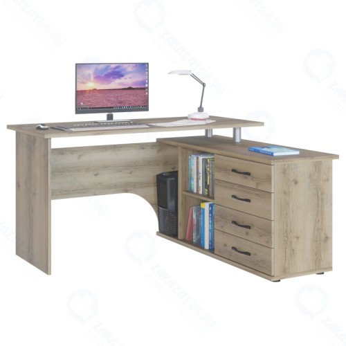 Стол компьютерный МЕБЕЛЬНАЯ ФАБРИКА “СОКОЛ” КСТ-109П Правый Дуб делано