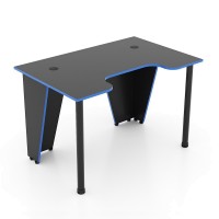 Стол геймерский TETCHAIR Strike-1 (120) NEO, black/blue, черный/синяя кромка