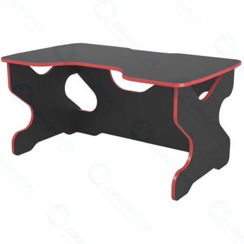 Стол геймерский ВИТАЛ-ПК Райдер черный ЛДСП, кромка красная