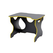 Стол компьютерный ВИТАЛ-ПК Ивент черный ЛДСП, кромка желтая Стол компьютерный ВИТАЛ-ПК Ивент черный ЛДСП, кромка желтая