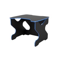 Стол компьютерный ВИТАЛ-ПК Ивент черный ЛДСП, кромка синяя