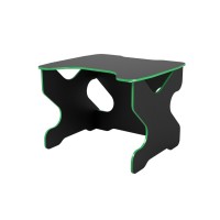 Стол компьютерный ВИТАЛ-ПК Ивент черный ЛДСП, кромка зеленая