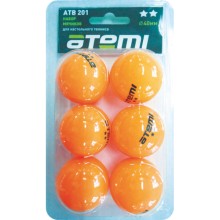 Мячи для настольного тенниса Atemi 1* оранж., 6 шт.