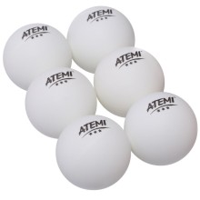 Мячи для настольного тенниса Atemi 3* белые, 6 шт.