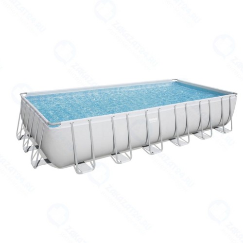 Бассейн Bestway Rectangular Power Steel 56474, 732х366х132см, объем: 30045л (фильтр-насос 9463л/ч, лестница, тент, поплавок-дозатор)
