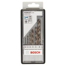 Набор сверл по металлу Bosch 2.607.019.924 HSS-Co 6 шт Robust Line D2-8 из легированной быстрорежущей стали по DIN 338, содержание кобальта 5 %