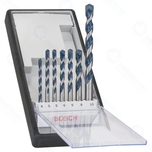 Набор сверл Bosch Robustline CYL-5 7шт. 4x90мм; 5/5/6/6/8x100мм; 10x150мм