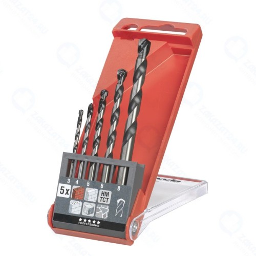 Набор сверл KWB 0443-00 по бетону, ROCKER, 3-8 мм, 5 шт