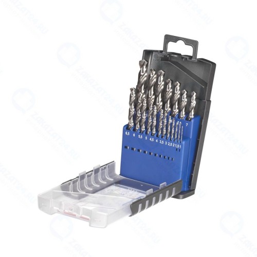 Набор сверл KWB 2059-20 по металлу, SILVER STAR, HSS, 1-10 мм 19шт