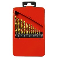 Набор сверл по металлу MATRIX 72386, 1.5-6.5мм (через 0.5мм+3.2мм, 4.8мм), НSS, 13 шт, покрытие нитрид титана