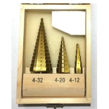 Набор сверл ступенчатых ROCK FORCE RF-44730 4-12, 4-20, 4-32мм