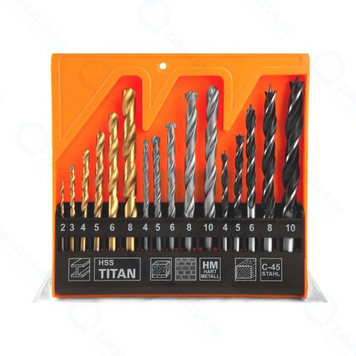 Набор сверл Sturm! 1055-01-SS4, 6шт по металлу, 5шт по бетону, 5шт по дереву