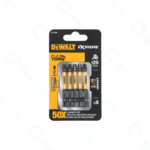 Биты ударн. д/шуруповерта DeWALT DT7396T [5шт, T25х50мм]