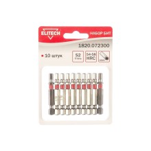 Набор бит ELITECH сталь S2 блистер HEX 5 x 50мм 10шт Набор бит ELITECH сталь S2 блистер HEX 5 x 50мм 10шт