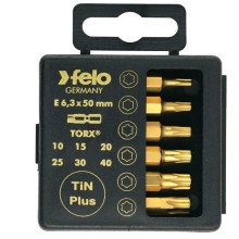 Набор бит Felo 03691576 Tx TiN 50 мм в кейсе, 6 шт