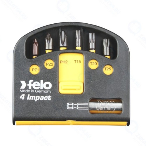 Набор ударных бит Felo 02060146, 6 шт серия Impact с держателем бит