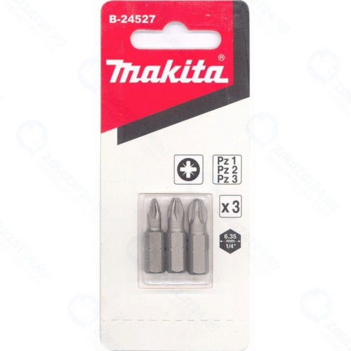 Бита Makita Рozidriv 1,2,3, хв-6-ти гран 1\4