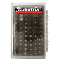 Набор бит MATRIX 11387, с магнитным держателем, CrV,61шт