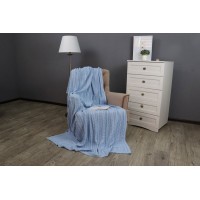 Плед Buenas Noches Bizzaro вязаный Хлопок Голубой, 150х200