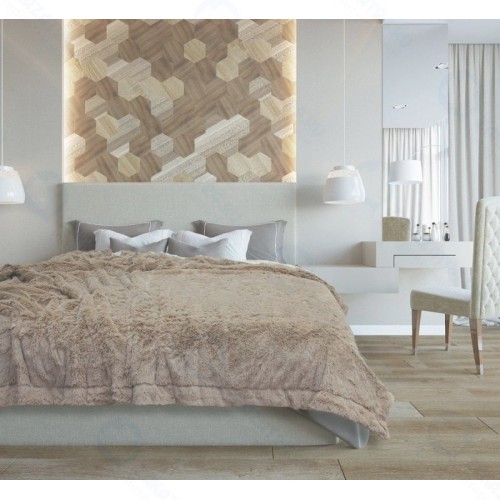 Плед Buenas Noches Длинный ворс Искусственный мех Бежевый, 220х240, 88119