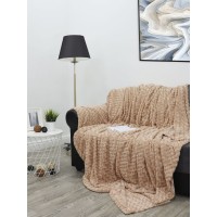 Плед Buenas Noches Мягкий мех Барашек Бежевый, 160х220