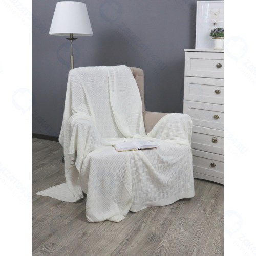 Плед вязаный Buenas Noches Assai Трикотаж, 150х200, молочный