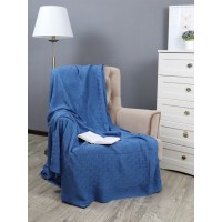 Плед вязаный Buenas Noches Assai Трикотаж, 180х200, синий