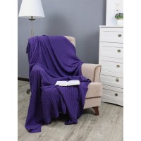 Плед вязаный Buenas Noches Primo Трикотаж, 130х160, фиолетовый