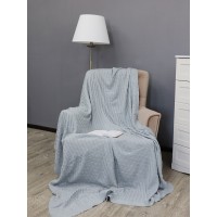 Плед вязаный Buenas Noches Primo Трикотаж, 130х160, серый