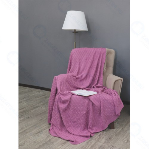 Плед вязаный Buenas Noches Primo Трикотаж, 180х200, розовый