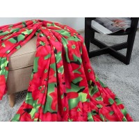 Плед Guten Morgen Флис Пуансеттия, 150х200