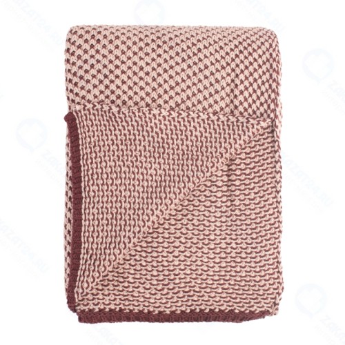 Плед Tkano двухцветный 130х180, бордовый