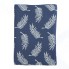 Плед вязаный Tkano с авторским принтом Fleshy Leaves, синий, 130х180 см