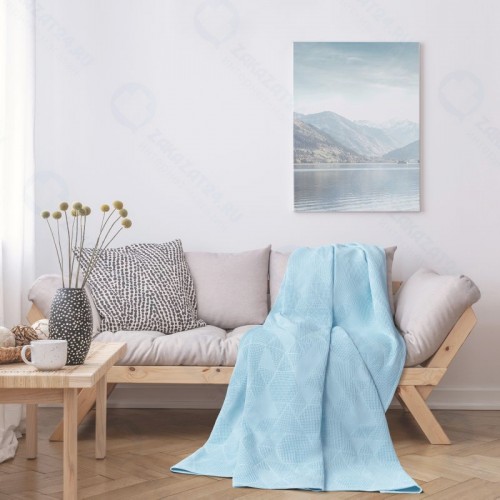 Плед жаккардовый VEROSSA 180x190, голубой