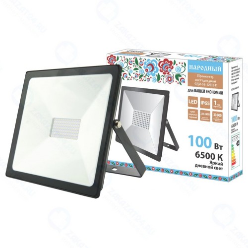 Прожектор TDM Electric СДО-04-100Н-У 100 Вт, 6500 К, IP65, черный (SQ0336-0269)