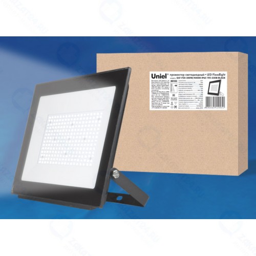 Прожектор Uniel ULF-F20-200W/4000K IP65 195-250В BLACK