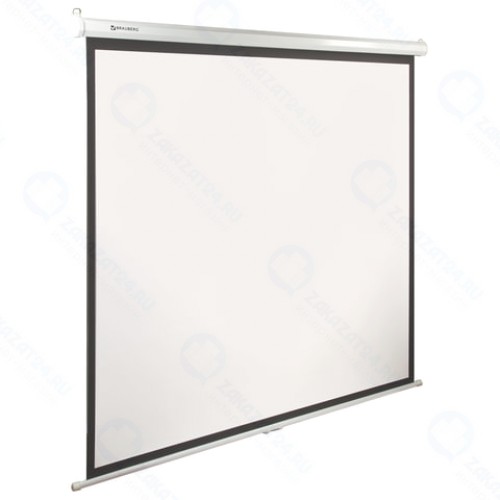 Экран проекционный настенный (150х150 см), матовый, 1:1, BRAUBERG 