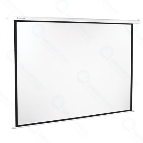 Экран проекционный настенный (180x240 см), матовый, электропривод, 4:3, BRAUBERG MOTO, 236734