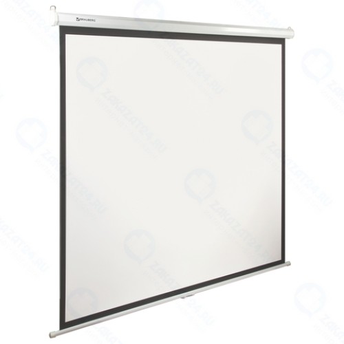 Экран проекционный настенный (200х200 см), матовый, 1:1, BRAUBERG 