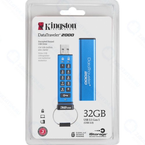 USB флешка 32Gb Kingston DT2000/32Gb USB 3.1 Gen 1 (USB 3.0)