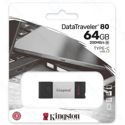 USB флешка 64Gb Kingston DT80/64Gb USB Type-C 3.2 Gen 1