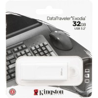 USB флешка 32Gb Kingston DataTraveler Exodia USB 3.2 Gen 1 (USB 3.0) white